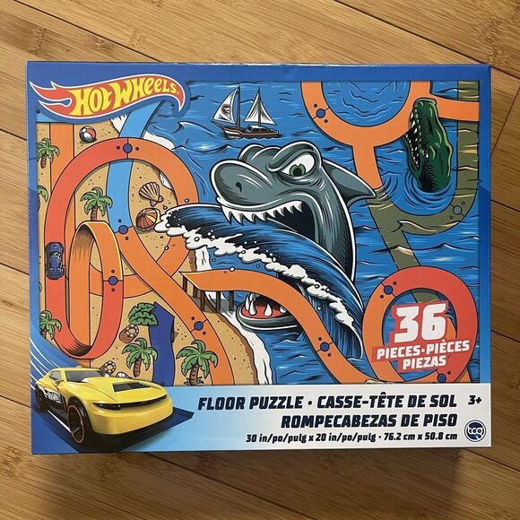 Hot Wheels Floor Puzzle 36 Pieces Large 30X20 Completed NEW - Picture 3 of 7